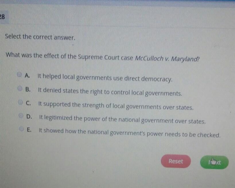 What was the effect of the Supreme Court case McCulloch v. Maryland​-example-1