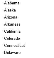 Write the number of the state on the map next to its name below.-example-2