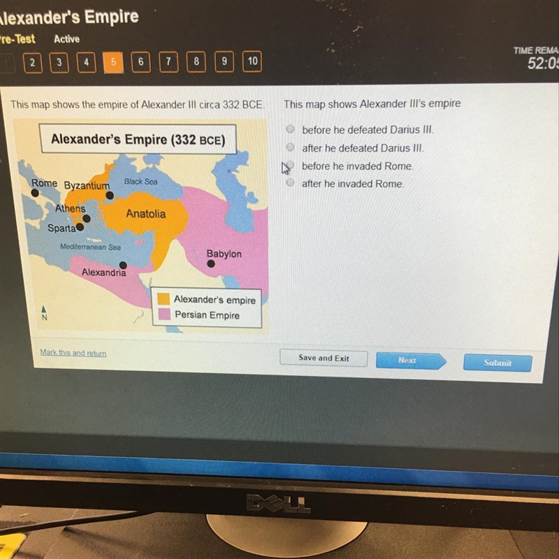 The map shows Alexander lll’s empire-example-1