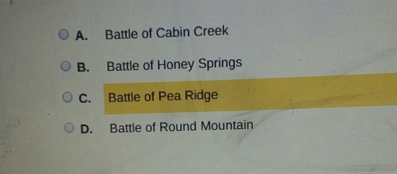 what was the first battle of the Civil War that saw black white and Native American-example-1