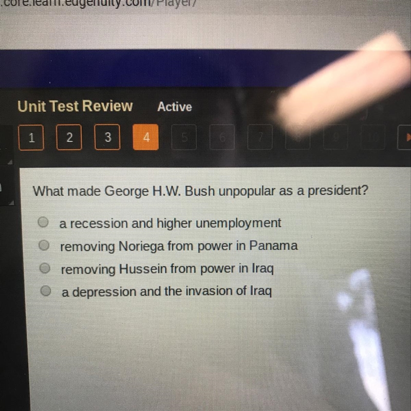 What made George H.W bush unpopular as a president-example-1