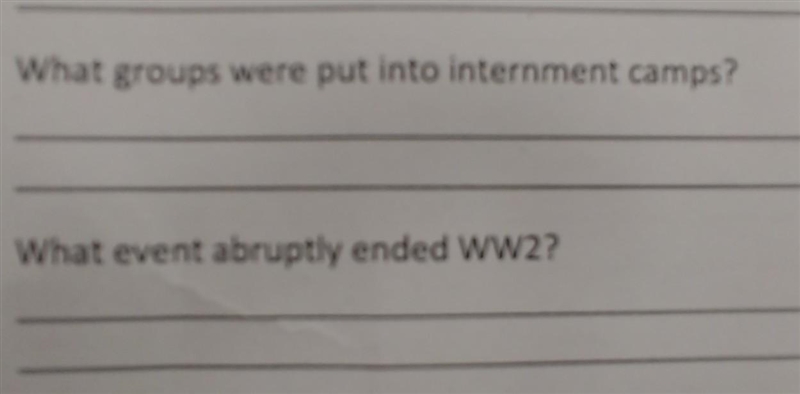 What event abruptly ended ww2​-example-1