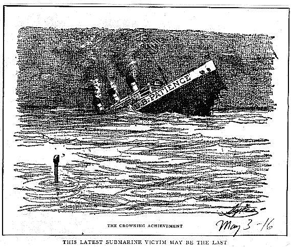 The picture shown suggests that the United States A) should stop sinking enemy passenger-example-1