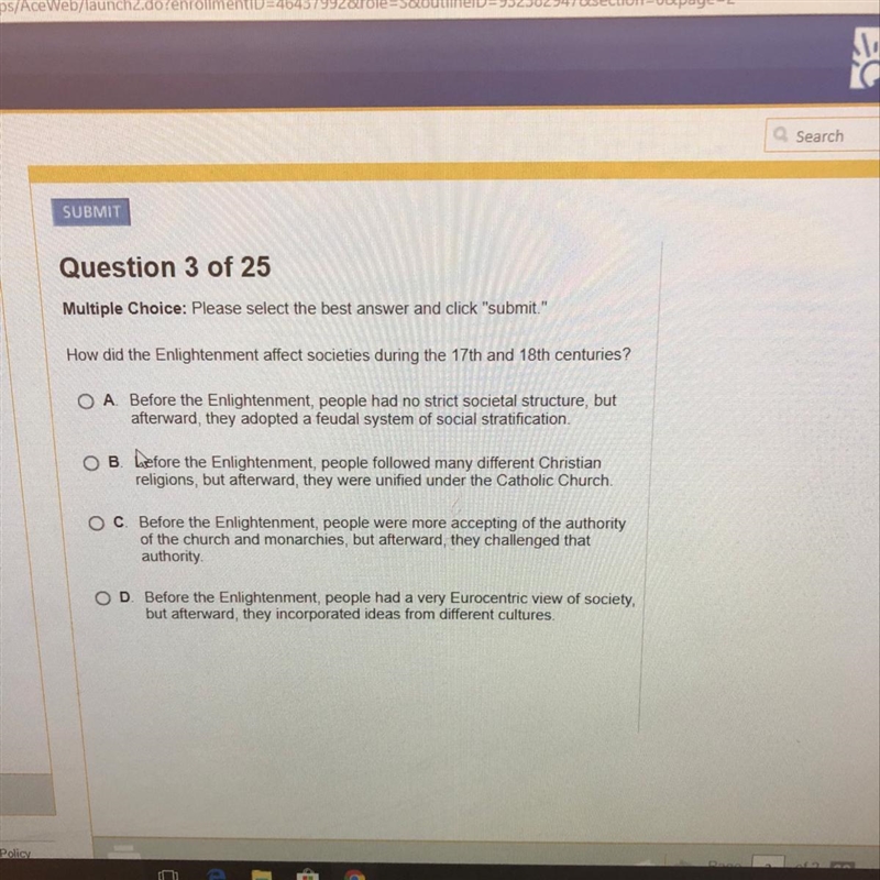 How did the enlightenment affect societies during the 17th and 18th century?-example-1