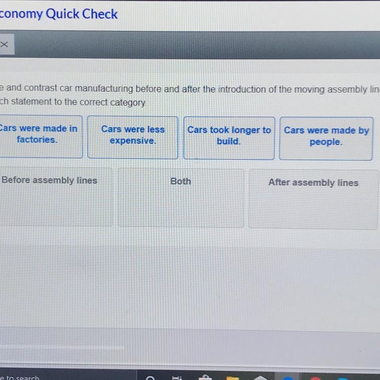 Compare and contrast car manufacturing before and after and after the introduction-example-1