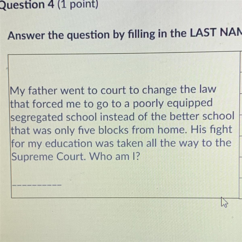 Answer the question by filling in the LAST NAME of the correct person Word bank: Charles-example-1