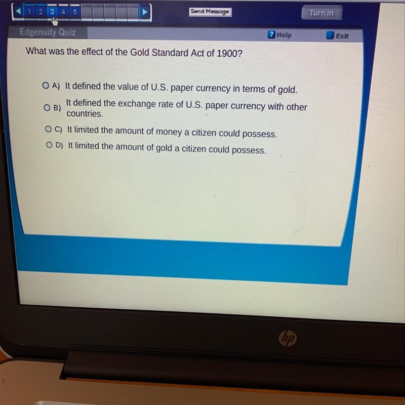 What was the effect of the gold standard act of 1990-example-1