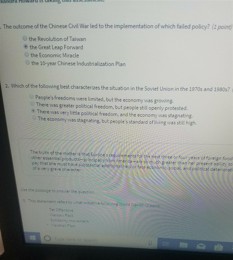 Anyone HAVE THE ANSWERS TO THIS COLD WAR ERA PRACTICE TEST? 1. The outcome of the-example-1