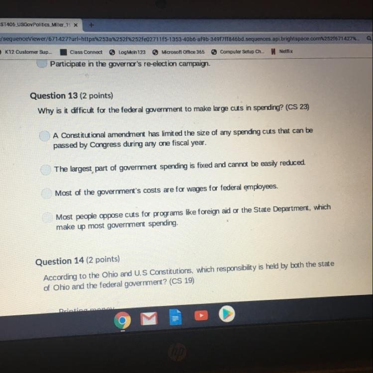 Why is it difficult for the federal government to make larger cuts in spending?-example-1