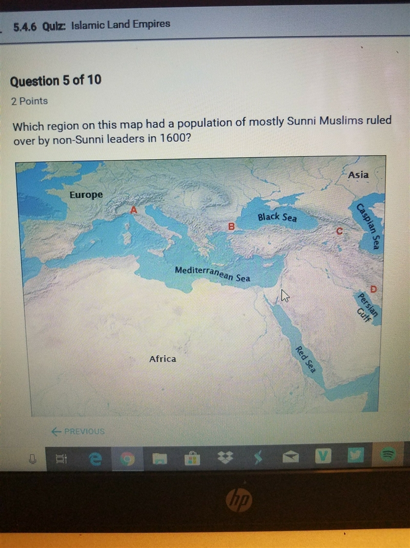 Which region on this map had a population of mostly sunny Muslims ruled over by non-example-1