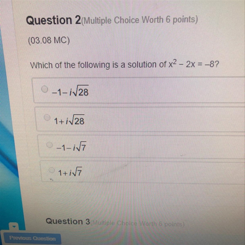 Which of the following is a solution of x^2 - 2x = -8-example-1