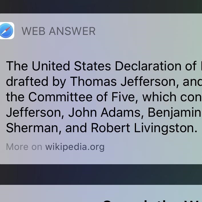 Which of the following Patriots drafted the Declaration of Independence? George Washington-example-1