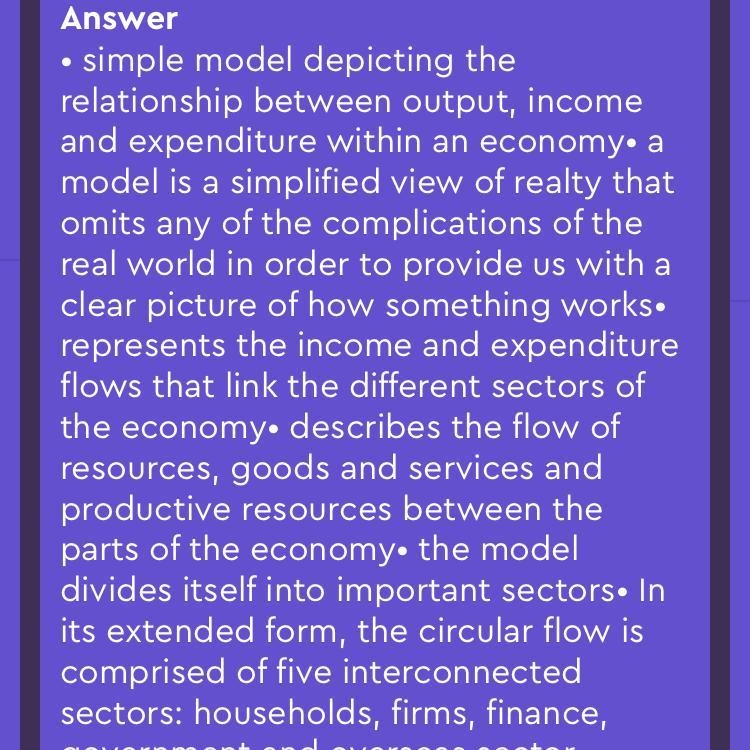 What is the circular flow of income and outputs? Economics-example-1