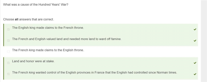 Which two nations fought The Hundred Years' War? Question 1 options: France and Italy-example-3