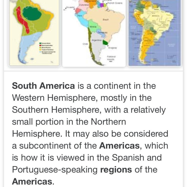 What is the region of South America-example-1