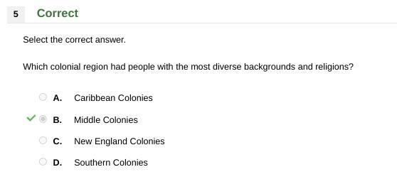 Which colonial region had people with the most diverse backgrounds and religions? Caribbean-example-1