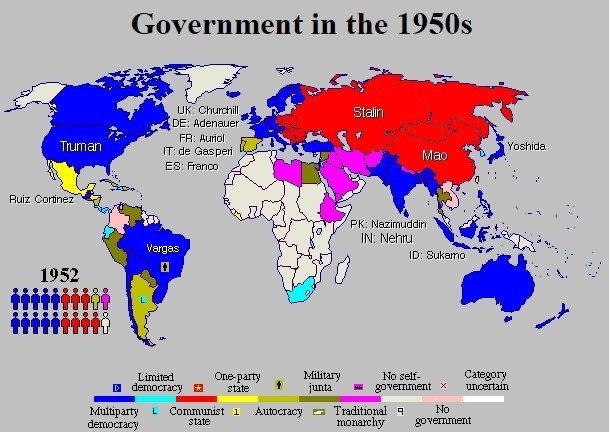 How many communist nations were there in europe int he 1950s-example-1