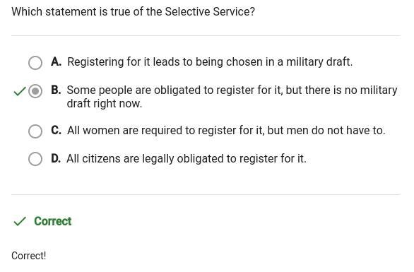 Which statement is true of the selective service-example-1