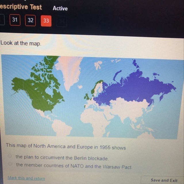 This map of North America and Europe in 1955 shows the plan to circumvent the Berlin-example-1