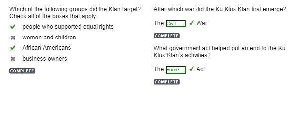 After which war did the Ku Klux Klan first emerge-example-1