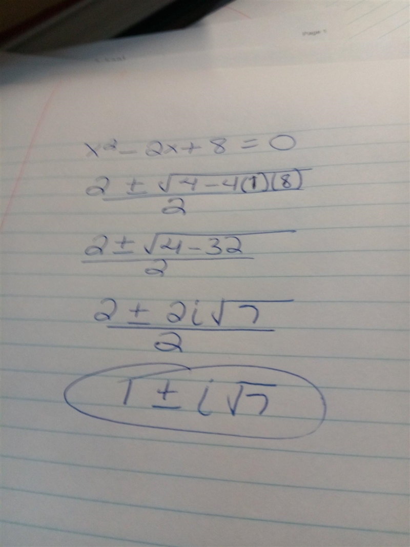 Which of the following is a solution of x^2 - 2x = -8-example-1