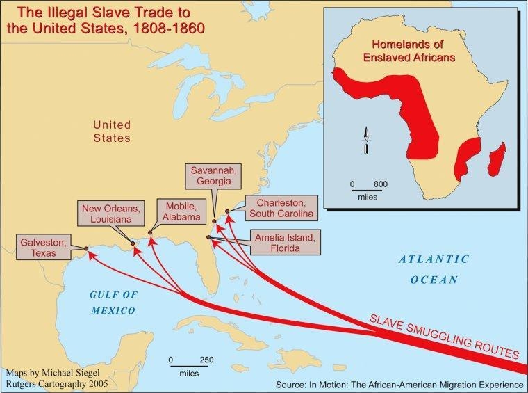 Look at the map on page 179. How was slavery increasing despite importation being-example-1