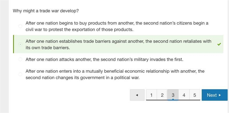 Which consequence of global interdependence is accurate? a. the denial of basic human-example-2