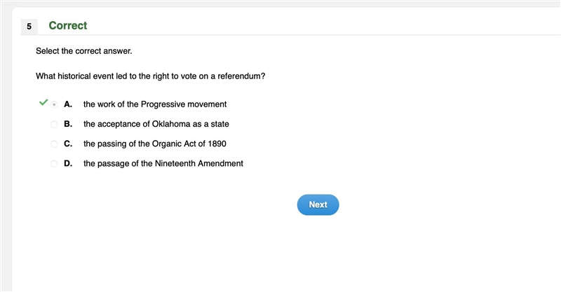 What historical event led to the right to vote on a referendum? A. the work of the-example-1