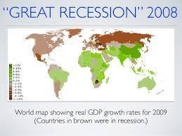 A result of the US recession that began in 2008 was a global recession. falling unemployment-example-1