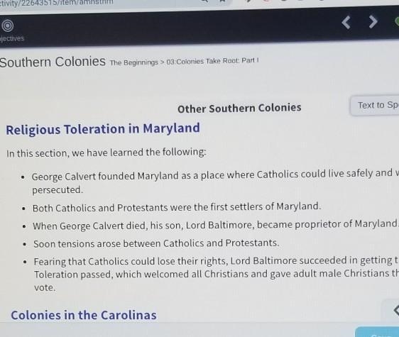 Why did George Calvert’s sons draft the Maryland Toleration Act?-example-1