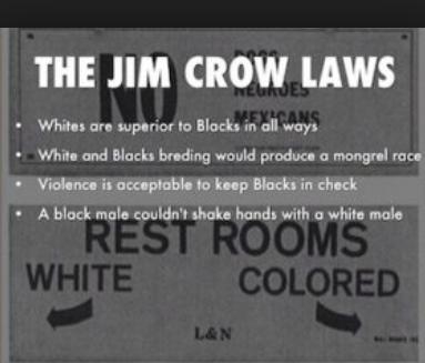 The main goal of Jim Crow laws was to-example-1