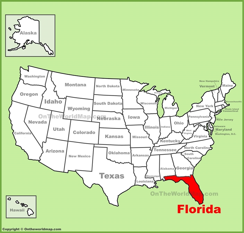 Where is florida located-example-1