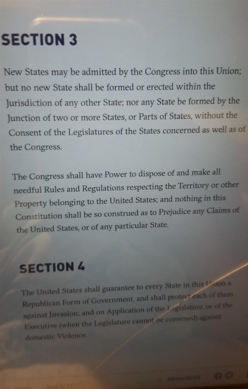 Article IV of the constitution explains how a state can be admitted to the United-example-1