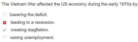 The Vietnam War affected the US economy during the early 1970s by-example-1