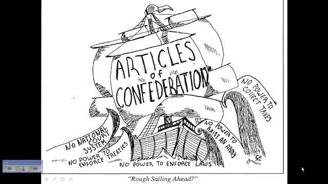 How does this cartoon represent an argument for the ratification of the Constitution-example-1