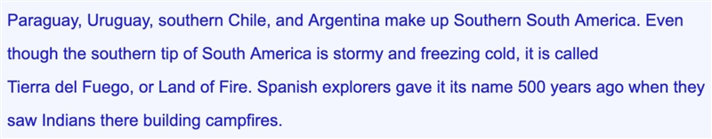 What does Tierra Del Fuego mean? How did Tierra Del Fuego get its name? Answer all-example-1