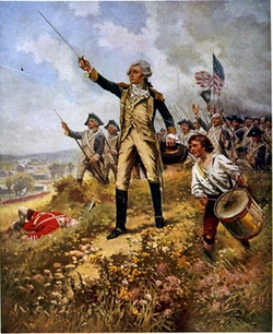 Which battle did america receive their first major land victory-example-1