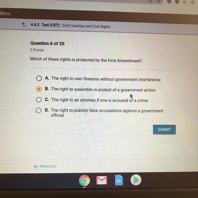 What if those rights is a protected be the first amendment-example-1