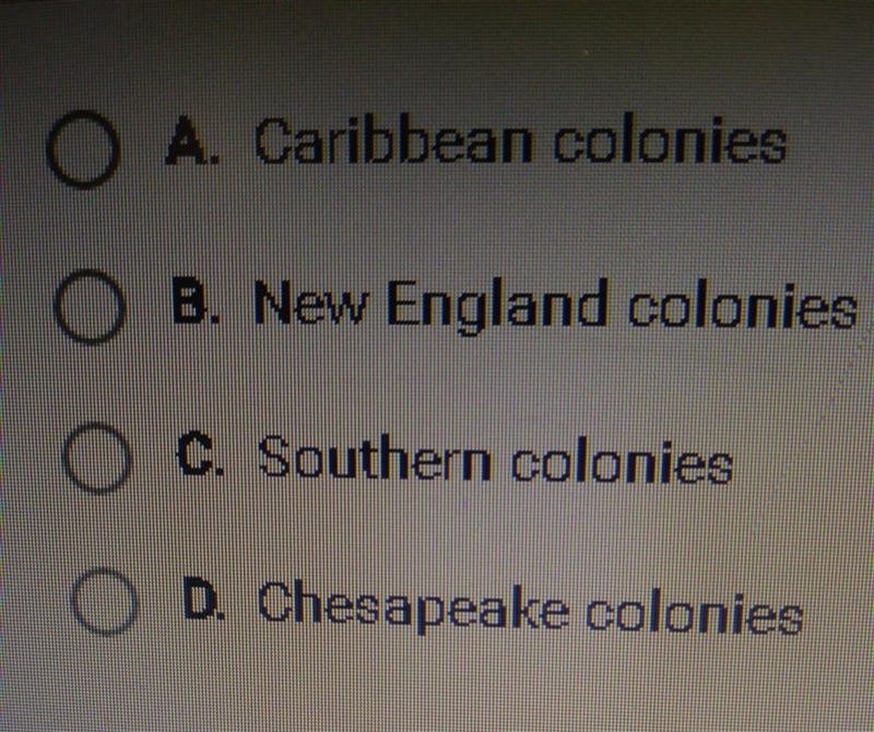 Which colonies were mostly up of small towns and farms? ​-example-1