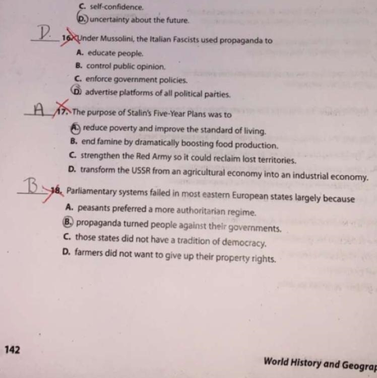 Need help on 16,17,18 . the answer i gave was wrong pls help!-example-1