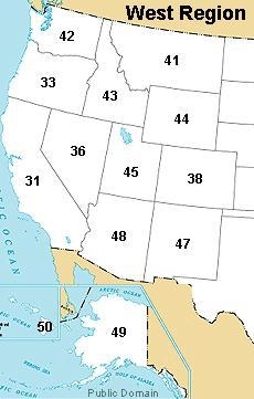 98 Points plz answer fast) Using the map above, what number is on the state with the-example-1