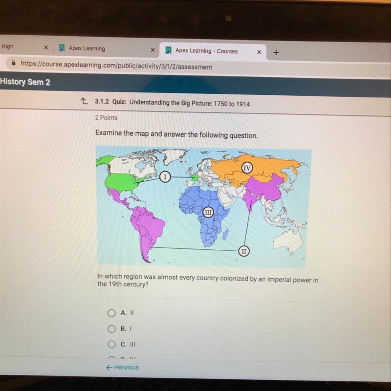 In what region was almost every country colonized in by an imperial power in the 19th-example-1