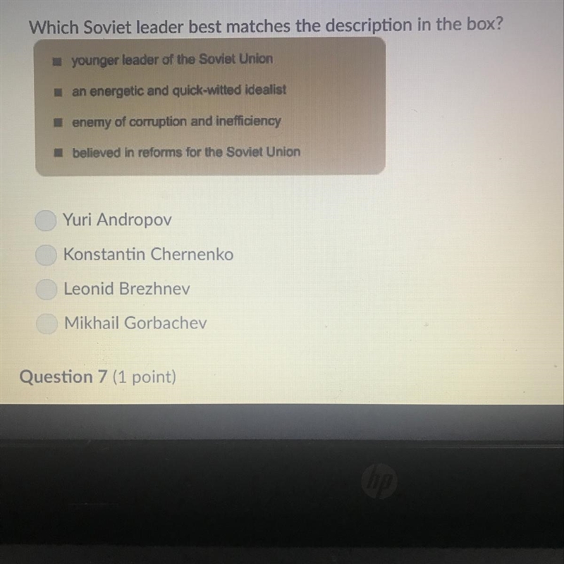 Which Soviet leader best matches the description in the box-example-1