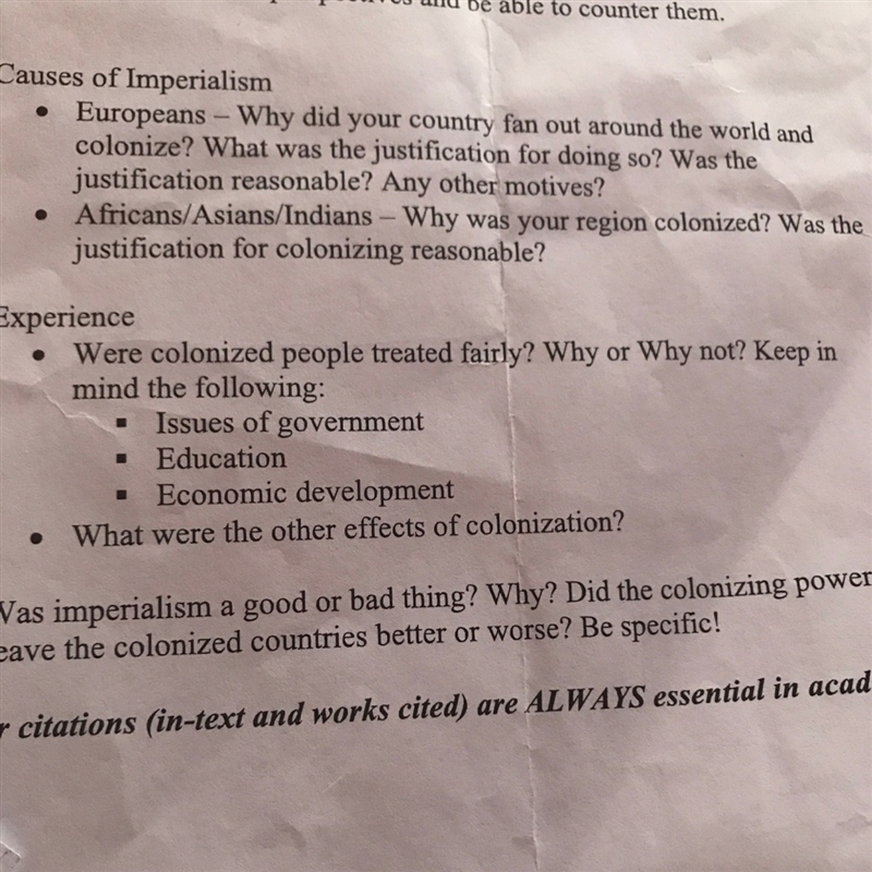 We’re colonized people treated fairly ? Why or why not?-example-1