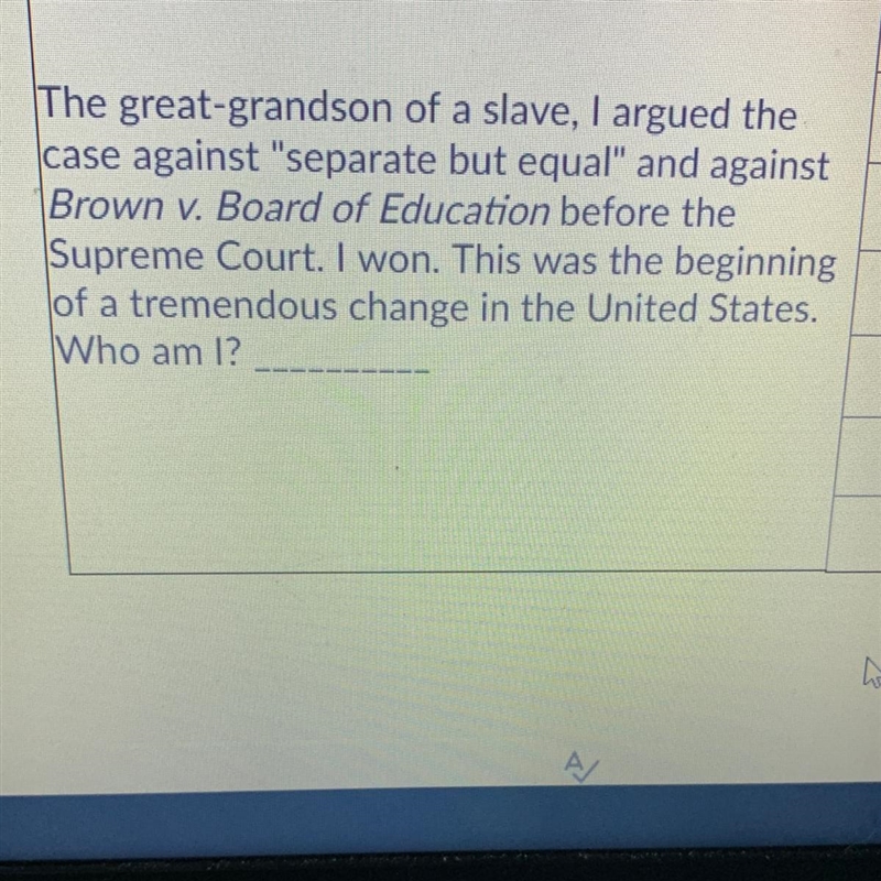 Answer the question by filling in the LAST NAME of the correct person Word bank: Charles-example-1