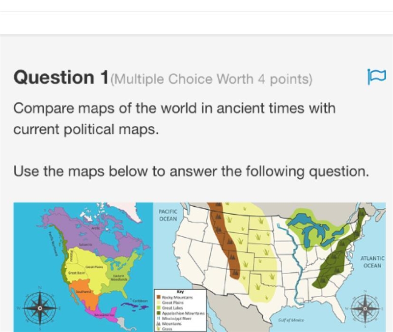 Compare maps of the world in ancient times with current political maps. Use the maps-example-1