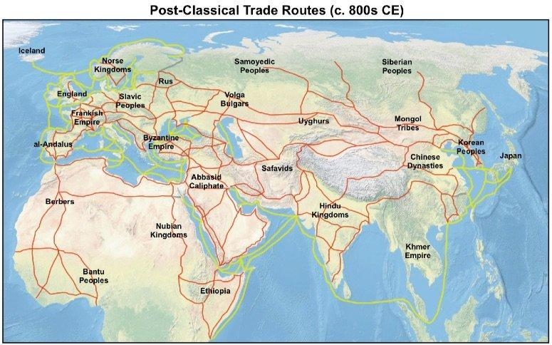 The map above most clearly reflects which of these developments of the time period-example-1