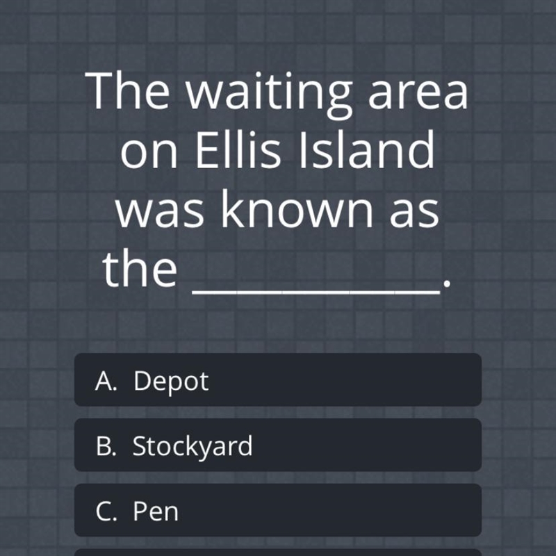 The waiting area on Ellis island was known as the ____.-example-1