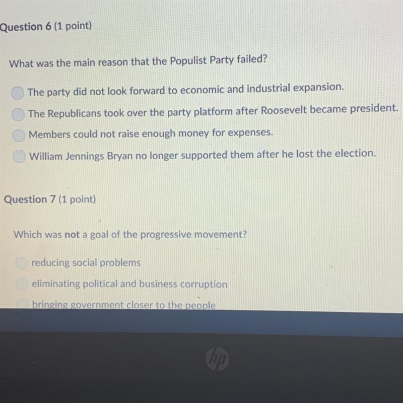 What was the main reason that the populist party failed?-example-1