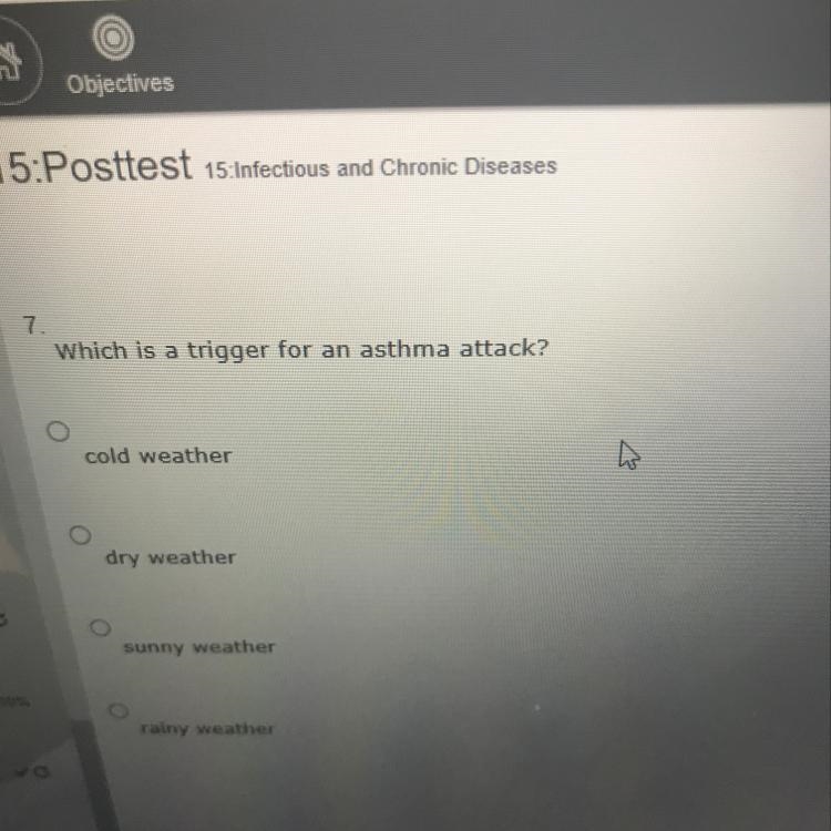 Which is a trigger for asthma attack-example-1